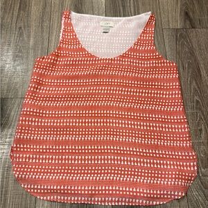 LOFT Orange Pink Relaxed Tank Top
